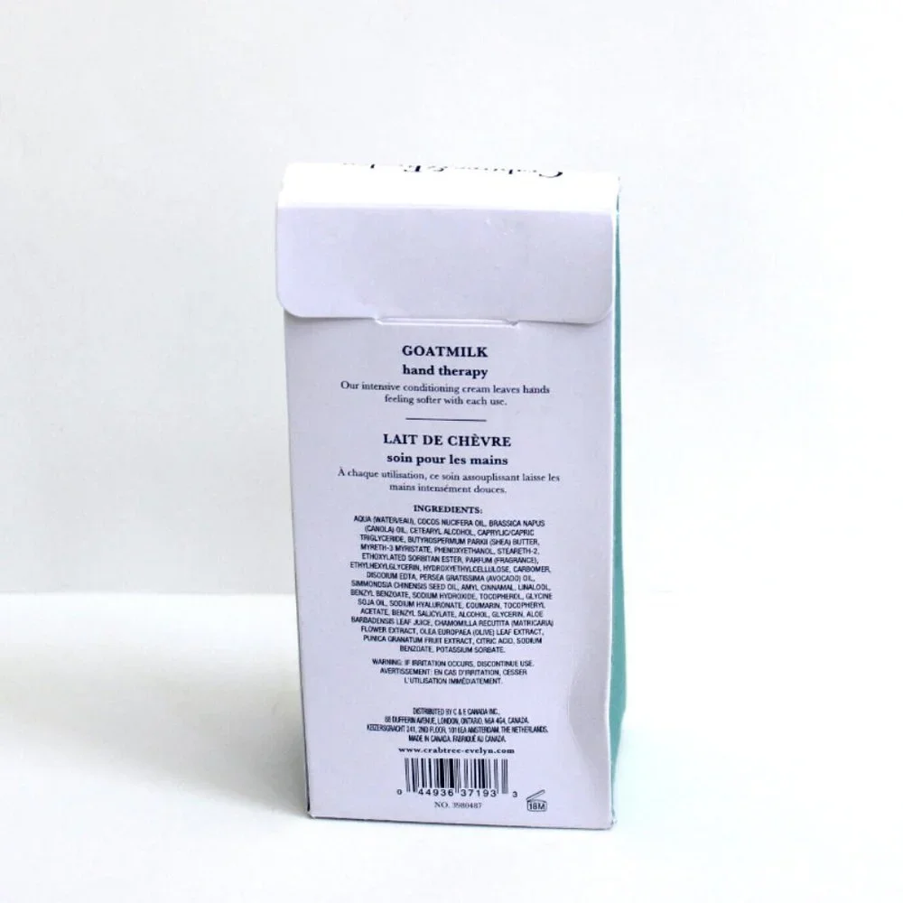 Crabtree & Evelyn Goatmilk Hand Therapy Cream 100g 3.5 oz
